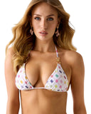 Guess Γυναικείο Μαγιό Printed Triangle Bikini Top E6GJ37MC04R-PMKY Λευκό