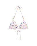 Guess Γυναικείο Μαγιό Printed Triangle Bikini Top E6GJ37MC04R-PMKY Λευκό