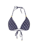 Guess Γυναικείο Μαγιό 4G Triangle Bikini Top E6GJ48KCBJ0-P7WY Μπλε