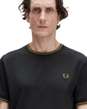 Fred Perry Ανδρική Μπλούζα Τ-Shirt Twin Tipped M1588-Q27 Μαύρο