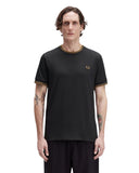 Fred Perry Ανδρική Μπλούζα Τ-Shirt Twin Tipped M1588-Q27 Μαύρο