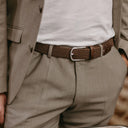 La Boucle Ανδρική Ζώνη Πλεκτή Florence  B10-100580 Brown
