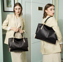 Δερμάτινη Γυναικεία Τσάντα Shopper 'Ωμου Foxer 938032F μαύρο