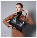 Δερμάτινη Γυναικεία Τσάντα Shopper ‘Ωμου Foxer 958136F μαύρο