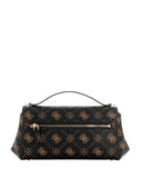 Guess Γυναικεία Τσάντα Emelie Logo Flap Crossbody HWGP9928190-Espresso Logo