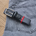 La Boucle Ανδρική Ζώνη Πλεκτή Harvard B10-100975 Asphalt Grey