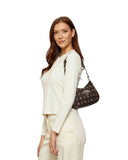 Guess Γυναικεία Τσάντα Emelie Logo Top Zip HWGP9928180-Espresso Logo