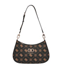 Guess Γυναικεία Τσάντα Emelie Logo Top Zip HWGP9928180-Espresso Logo