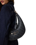 Guess Γυναικεία Τσάντα  Lindsey Hobo HWSG9749010-Coal Logo