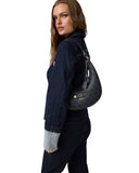 Guess Γυναικεία Τσάντα  Lindsey Hobo HWSG9749010-Coal Logo