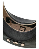 Guess Γυναικεία Τσάντα  Lindsey Hobo HWSG9749010-Coal Logo