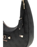 Guess Γυναικεία Τσάντα  Lindsey Hobo HWSG9749010-Coal Logo
