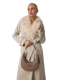 Guess Γυναικεία Τσάντα  Lindsey Hobo HWSG9749010-Latte Logo