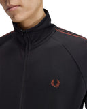 Fred Perry Ανδρική Ζακέτα Contrast Tape Track Jacket J5557-220 Μαύρο