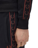 Fred Perry Ανδρική Ζακέτα Contrast Tape Track Jacket J5557-220 Μαύρο