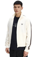 Fred Perry Ανδρική Ζακέτα Contrast Tape Track Jacket J5557-42A Εκρού
