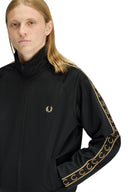Fred Perry Ανδρική Ζακέτα Contrast Tape Track Jacket J5557-90A Μαύρο