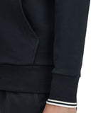 Fred Perry Ανδρική Ζακέτα Με Κουκούλα Hooded Zip J7536-198 Μαύρο