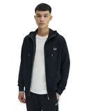 Fred Perry Ανδρική Ζακέτα Με Κουκούλα Hooded Zip J7536-198 Μαύρο