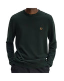 Fred Perry Ανδρικό Πλεκτό Βαμβακερό Pique Stitch Jumper K1309-Q20 Πράσινο