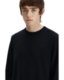 Fred Perry Ανδρικό Πλεκτό Βαμβακερό Pique Stitch Jumper K1309-421 Μπλε
