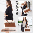 Γυναικείο σετ τσάντας laptop /χειρός Lovevook Lovevook 15,6'' WB2026 beige/brown