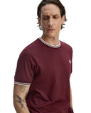 Fred Perry Ανδρική Μπλούζα Τ-Shirt Twin Tipped M1588-64A  Μπορντό