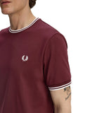 Fred Perry Ανδρική Μπλούζα Τ-Shirt Twin Tipped M1588-64A  Μπορντό
