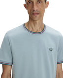 Fred Perry Ανδρική Μπλούζα Τ-Shirt Twin Tipped M1588V-98A Μέντα