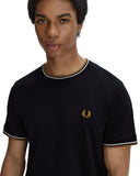 Fred Perry Ανδρική Μπλούζα Τ-Shirt Twin Tipped M1588V-P69 Μαύρο