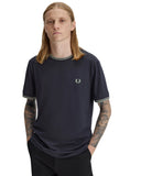 Fred Perry Ανδρική Μπλούζα Τ-Shirt Twin Tipped M1588-Τ73 Μπλε