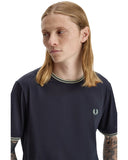 Fred Perry Ανδρική Μπλούζα Τ-Shirt Twin Tipped M1588-Τ73 Μπλε