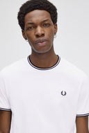 Fred Perry Ανδρική Μπλούζα Τ-Shirt Twin Tipped M1588-100 White