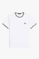 Fred Perry Ανδρική Μπλούζα Τ-Shirt Twin Tipped M1588-100 White