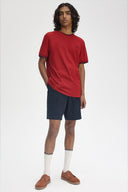 Fred Perry Ανδρική Μπλούζα Τ-Shirt Twin Tipped M1588-Y35 Μπορντό