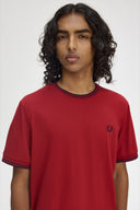 Fred Perry Ανδρική Μπλούζα Τ-Shirt Twin Tipped M1588-Y35 Μπορντό