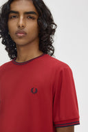 Fred Perry Ανδρική Μπλούζα Τ-Shirt Twin Tipped M1588-Y35 Μπορντό