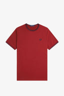 Fred Perry Ανδρική Μπλούζα Τ-Shirt Twin Tipped M1588-Y35 Μπορντό