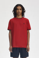 Fred Perry Ανδρική Μπλούζα Τ-Shirt Twin Tipped M1588-Y35 Μπορντό