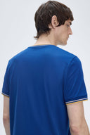 Fred Perry Ανδρική Μπλούζα Τ-Shirt Twin Tipped M1588-Y95 Μπλε