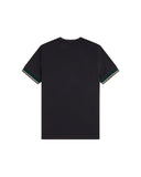 Fred Perry Ανδρικό T-shirt Twin Tipped Cuff T-Shirt M2396-102  Μαύρο
