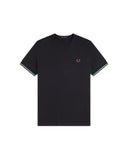 Fred Perry Ανδρικό T-shirt Twin Tipped Cuff T-Shirt M2396-102  Μαύρο