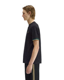 Fred Perry Ανδρικό T-shirt Twin Tipped Cuff T-Shirt M2396-102  Μαύρο