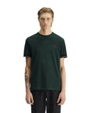 Fred Perry Ανδρικό T-shirt Twin Tipped Cuff T-Shirt M2396-30A Πράσινο