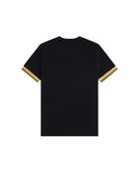 Fred Perry Ανδρικό T-shirt Twin Tipped Cuff T-Shirt M2396-90A Μαύρο