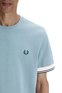 Fred Perry Ανδρικό T-shirt Twin Tipped Cuff T-Shirt M2396-Z20 Μέντα