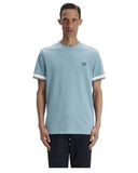 Fred Perry Ανδρικό T-shirt Twin Tipped Cuff T-Shirt M2396-Z20 Μέντα