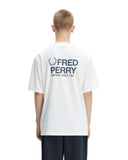 Fred Perry Ανδρική Μπλούζα Τ-Shirt Back Print M2475-129 Snow White