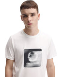 Fred Perry Ανδρικό T-shirt Laurel Wreath Digital M3412-129 Snow White