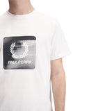 Fred Perry Ανδρικό T-shirt Laurel Wreath Digital M3412-129 Snow White